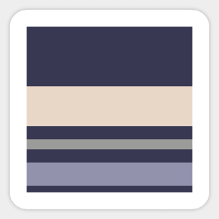 A fascinating harmony of Charcoal Grey, Bone, Grey and Gray-Blue stripes. Sticker